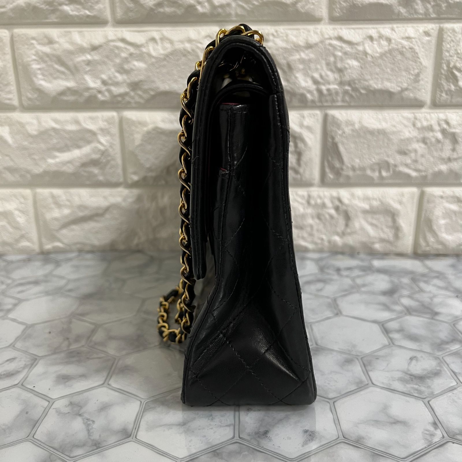 超美品】 シャネル マトラッセ 25 ダブルフラップ ダブルチェーン #136