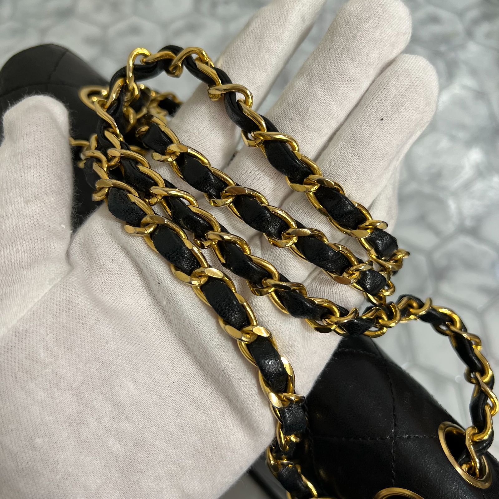 超美品】 シャネル マトラッセ 25 ダブルフラップ ダブルチェーン #136