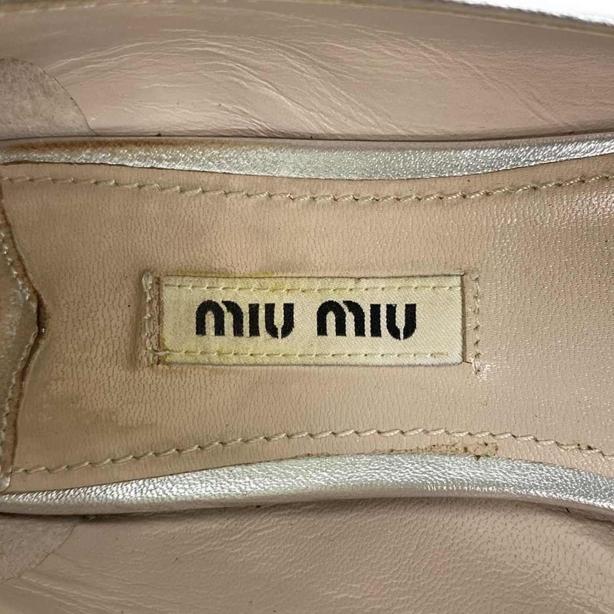 miumiu(ミュウミュウ) パンプス 36 1/2 レディース - シルバー  