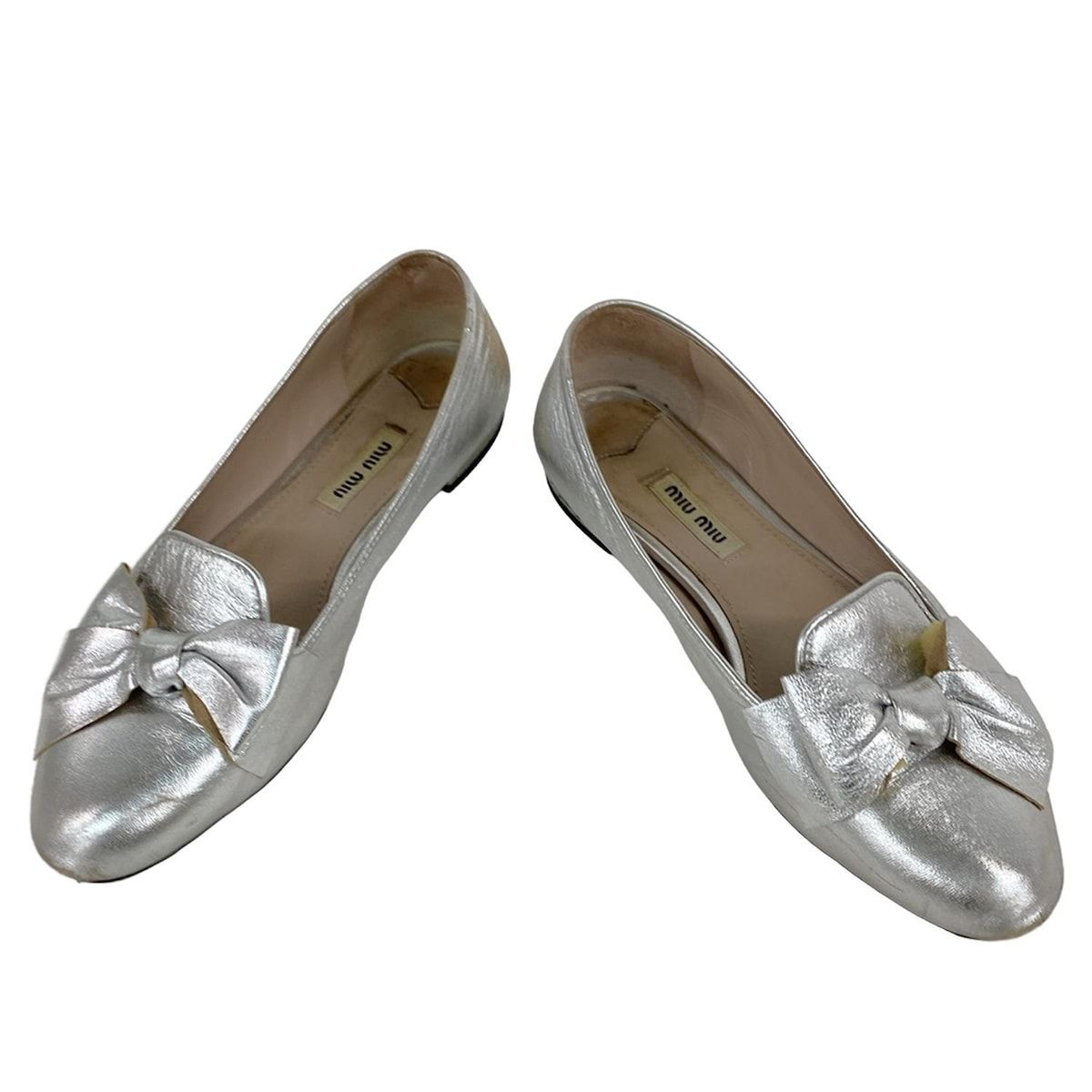miumiu(ミュウミュウ) パンプス 36 1/2 レディース - シルバー  