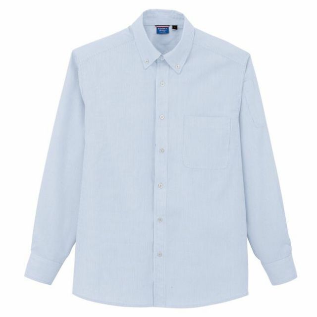 種類14：3：シルバー/3L（+330円） KS-2528 形状安定 制電 ピンストライプ 長袖 シャツ ｜ JIS 帯電 静電 防止 形態 安定 作業着 作業用 ワーク 業務用 作業服 ビジネスシャツ すぐ乾く 速乾 おしゃ