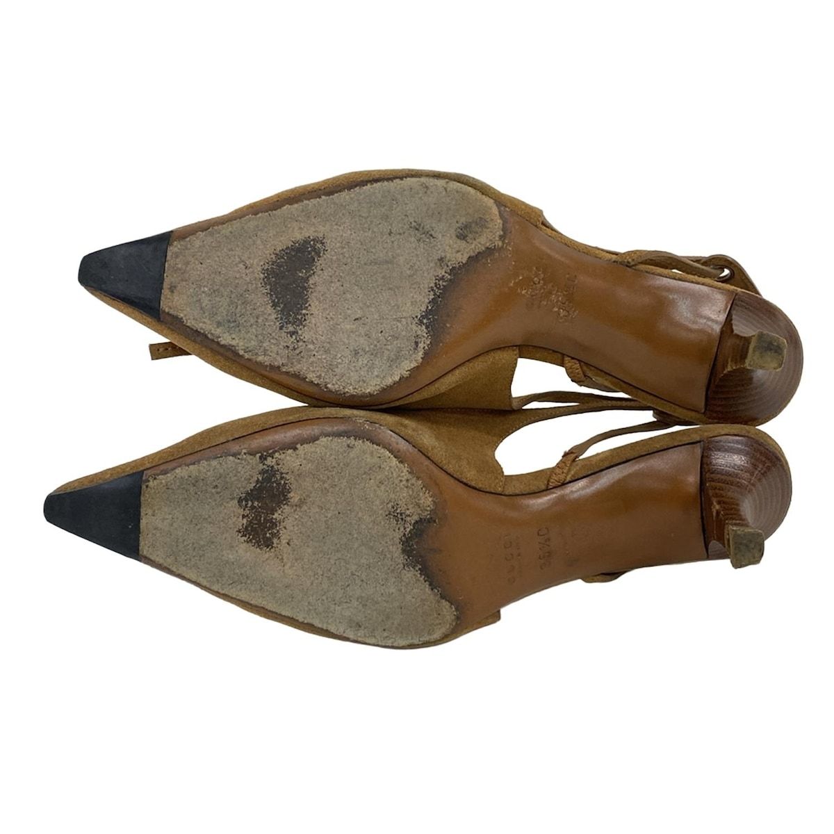 GUCCI(グッチ) サンダル 35 1/2 C レディース - ブラウン - メルカリ