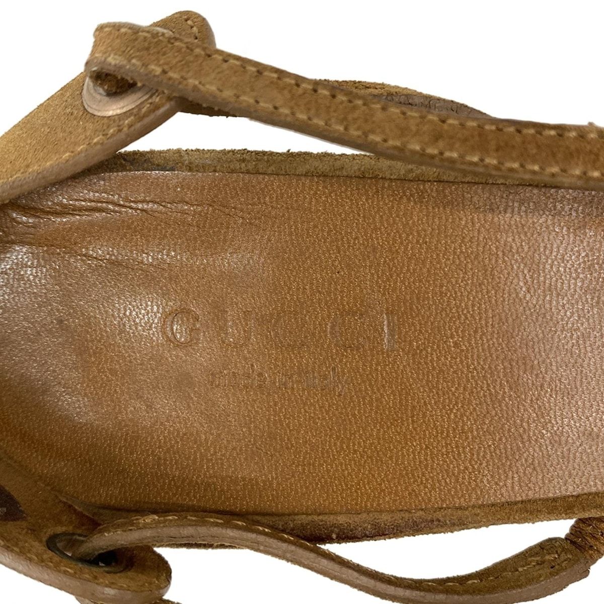 GUCCI(グッチ) サンダル 35 1/2 C レディース - ブラウン - メルカリ