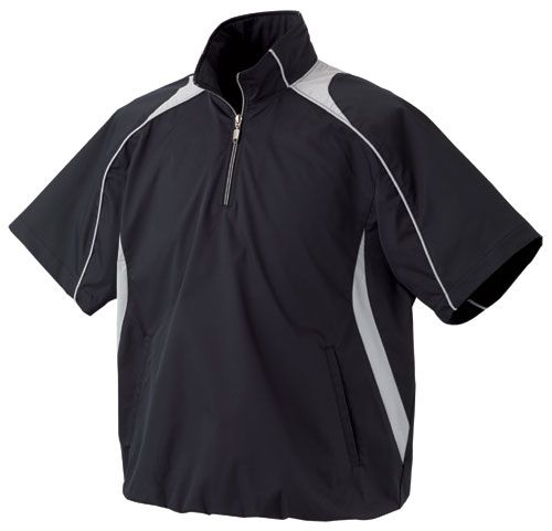 デサント DESCENTE 半袖プルオーバーコート 野球ウェア(STD-465)、BLK