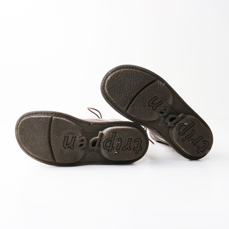 トリッペン trippen BANA レザーレースアップショートブーツ 35/22.5  