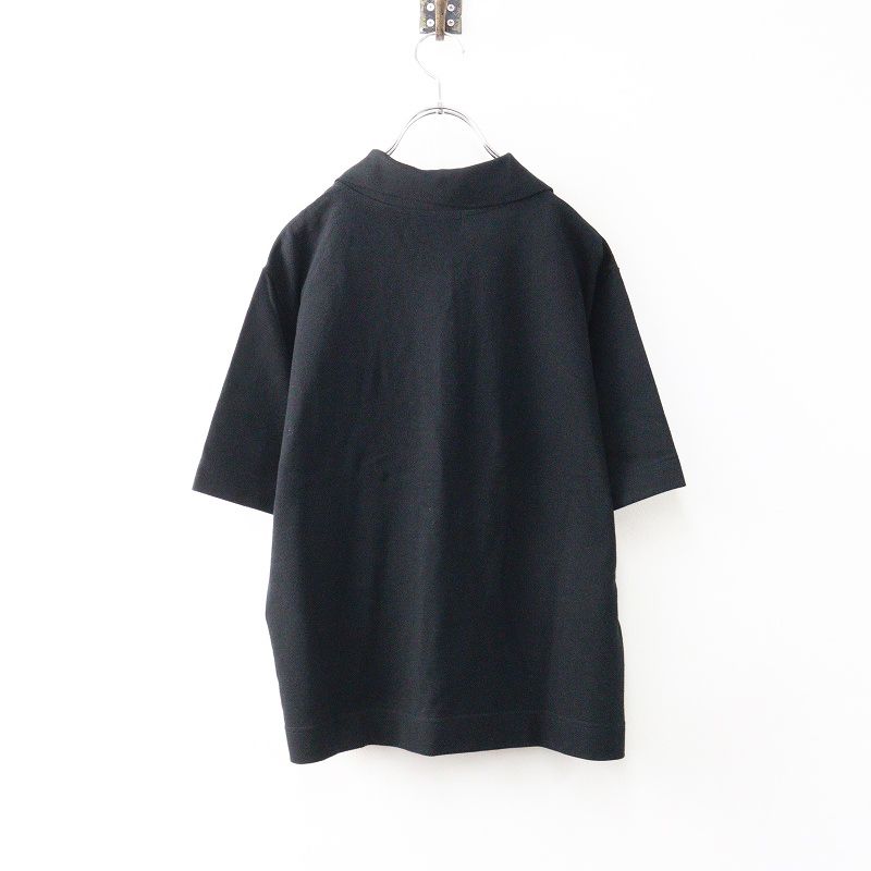 2025 SS マーガレットハウエル HOWELL ORGANIC COTTON PIQUE コットン ピケ ポロシャツ 2｜ブラック