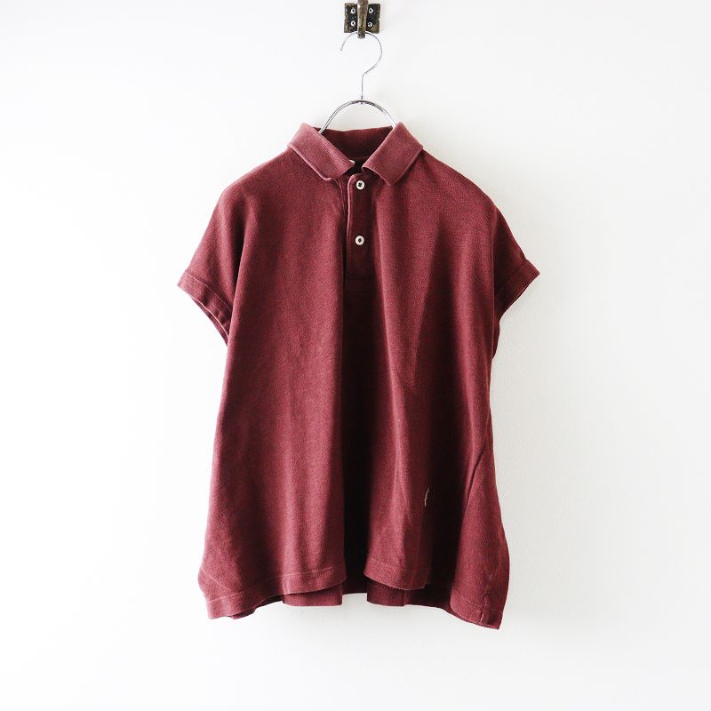 美品　45R ジンバカノコの33色馬ポロ　グレージュ 45R フォーティファイブアール ジンバカノコの33色馬ポロ ワイド