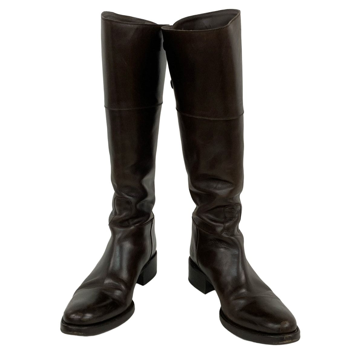 SARTORE サルトル ロングブーツ 37 レディース - ダークブラウン アウトソール張替済 レザー