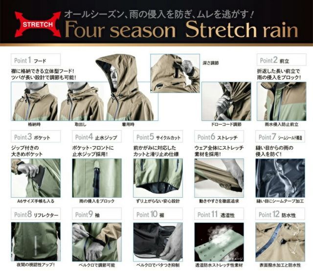 スミクラ レインウェア 透湿MOAシータ レインスーツ オリーブ 5L A-660