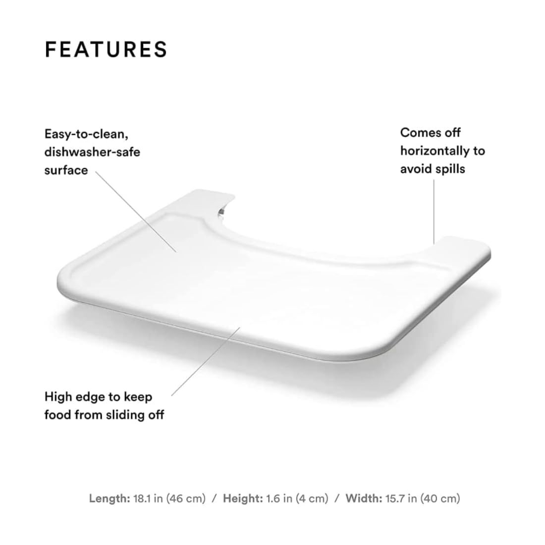 Stokke ストッケ ステップス ベビーチェア ハイチェア ベビーセット トレイ ホワイト 食卓 食事 スペース 簡単に取り付け 350001