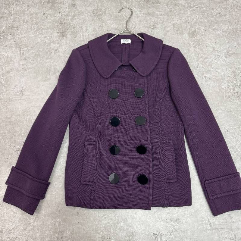 美品】FOXEY フォクシー ショート ジャケット コート 紫 パープル 38 M