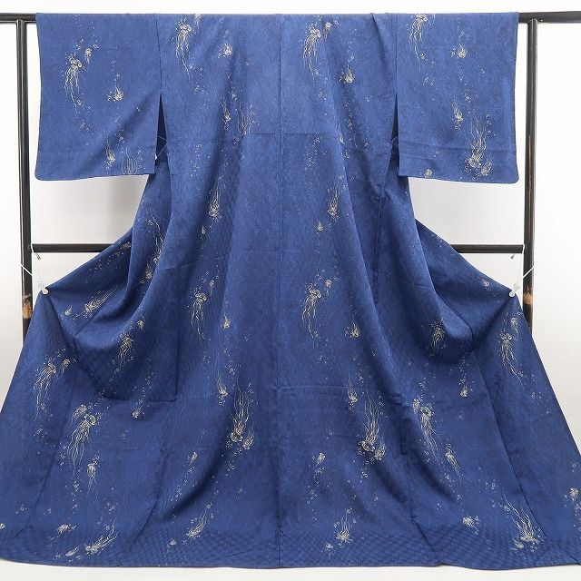 墨流しの深海にたゆたうクラゲの夢 小紋