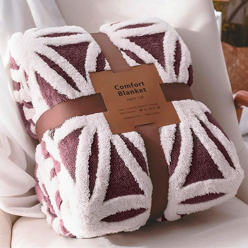 sledar スレダー 毛布 掛け毛布 クイーン 発熱二枚合わせ パイル シープ調 ふわふわ 丸洗いOK 抗菌防臭 防ダニ加工 北欧風 プレゼント 秋冬 200x230cm ローズブラウン 1