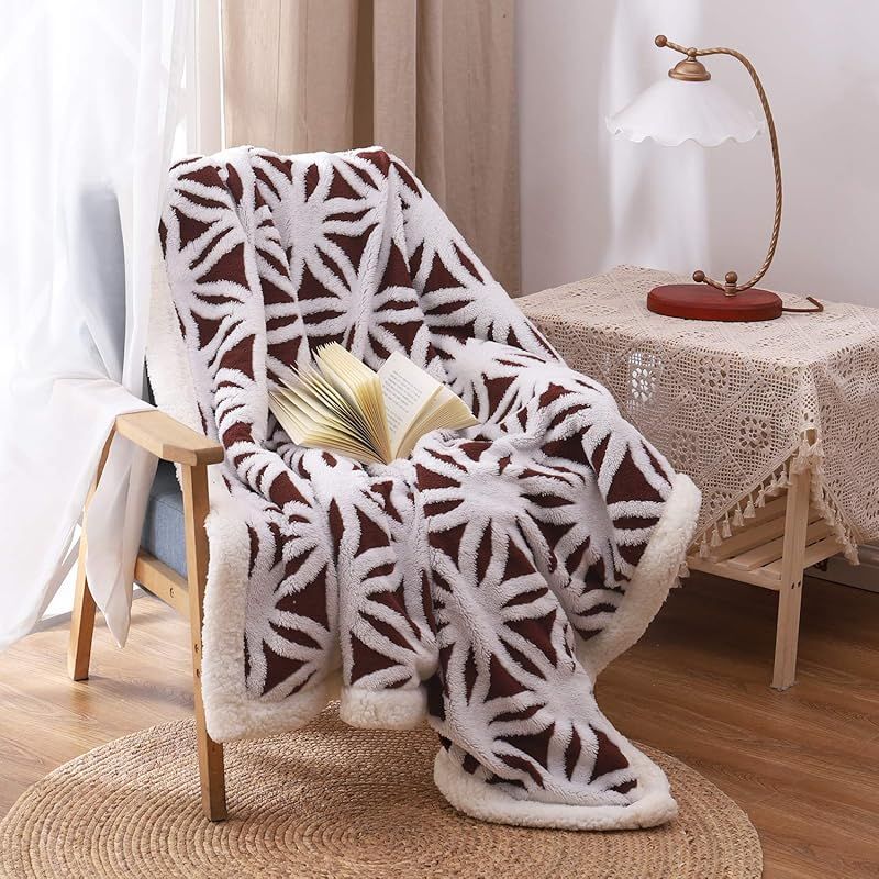 sledar スレダー 毛布 掛け毛布 クイーン 発熱二枚合わせ パイル シープ調 ふわふわ 丸洗いOK 抗菌防臭 防ダニ加工 北欧風 プレゼント 秋冬 200ｘ230cm ローズブラウン 1