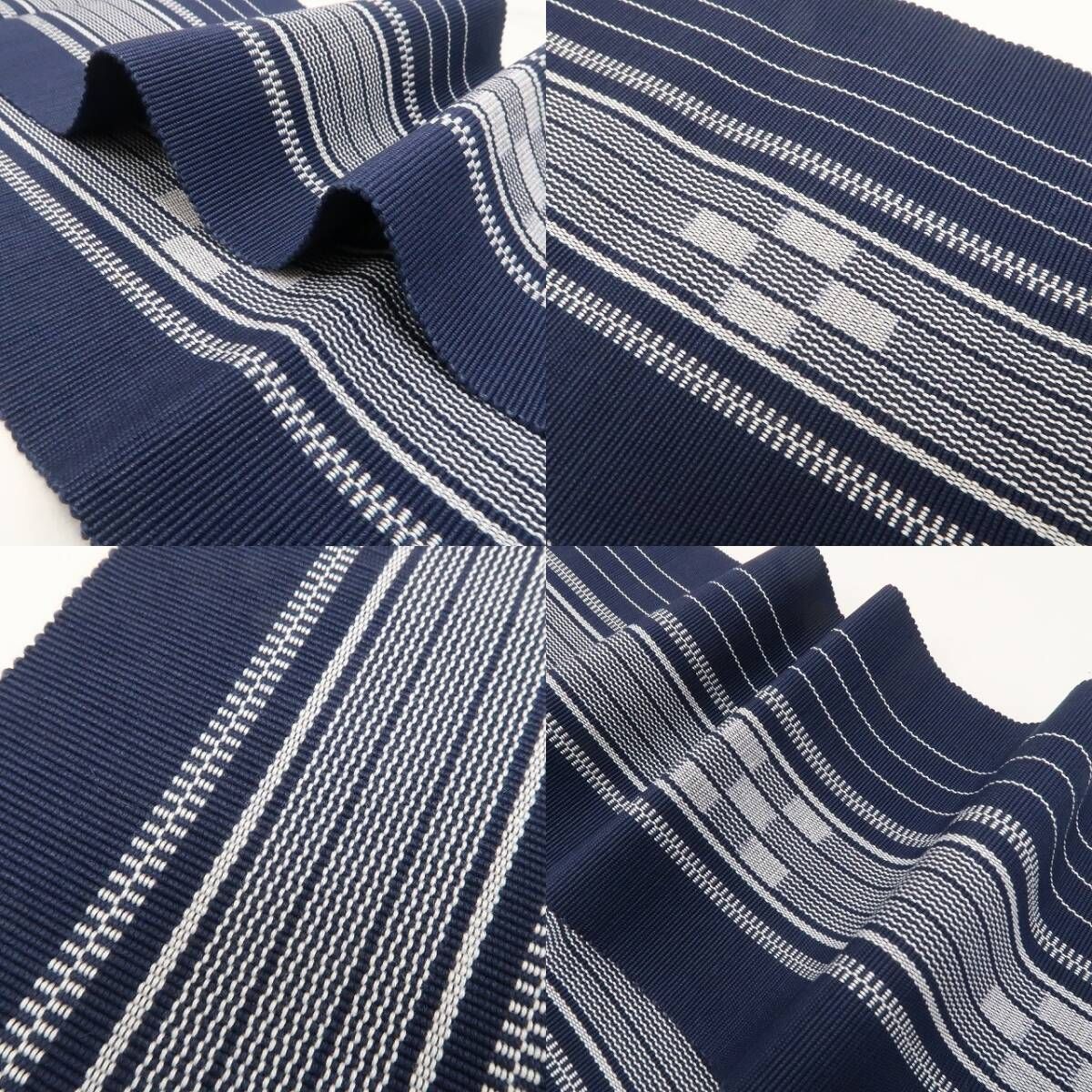  ❁tomihisa❁ 八重山みんさー ミンサー 綿 夏着物 永遠の愛の証…夏みんさーの風便り”浴衣 証紙付 半幅帯 6566 半巾 半幅 小袋帯 帯