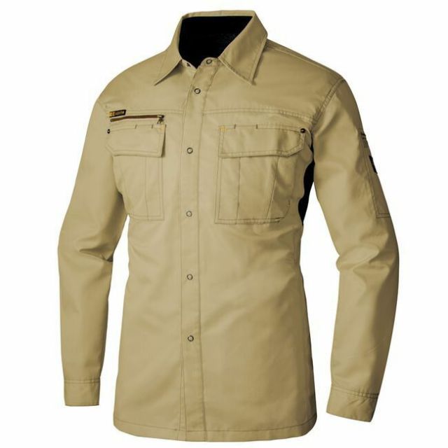 長袖シャツ ネイビー 3L アイトス 3835-008-3l (64-9029-12) 種類12：008ネイビー⁄3L(+330円） AZ-3835 アイトス 長袖シャツ