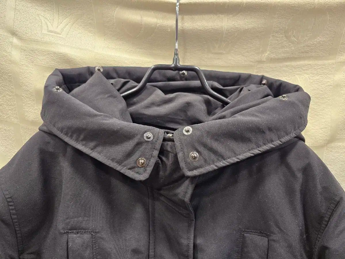 OLIVE des OLIVE オリーブ デ オリーブ 黒色 フード ダウン アウター ウエストシャーリング S M