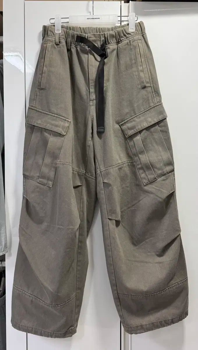 Hatchingroom ミルパンツ ウォッシュド オリーブ