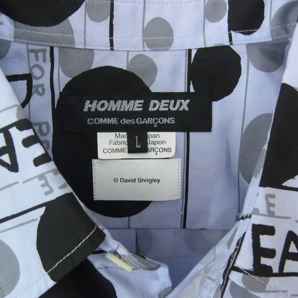 コムデギャルソン オムドゥ（David Shrigleyプリント） COMME des GARCONS HOMME DEUX コムデギャルソンオムドゥ AD2021 DH