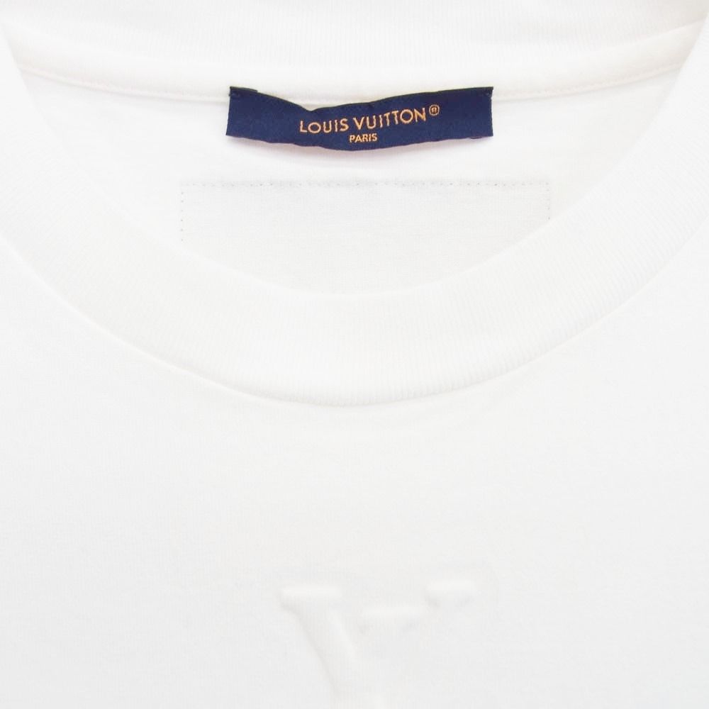 Louis Vuitton エンボスLVロゴ Tシャツ ホワイト LOUIS VUITTON ルイ