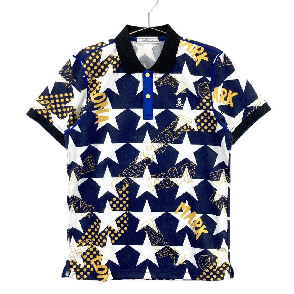 サイズ：46 MARK&LONA マークアンドロナ 半袖ポロシャツ プリント 星