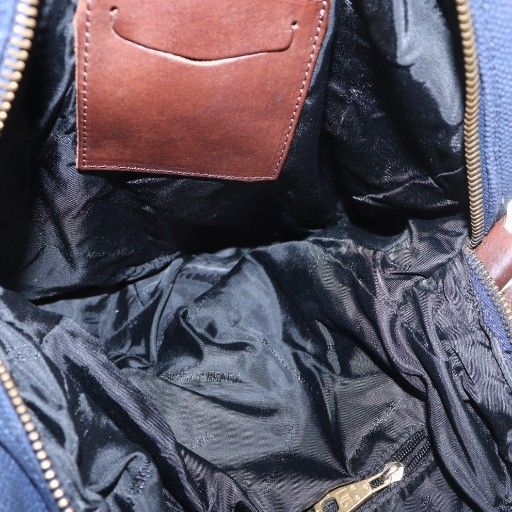 Dolce & Gabbana ショルダーバッグ ブラウンキャンバス/ネイビー Dolce & Gabbana ショルダーバッグ ブラウンキャンバス/ネイビー