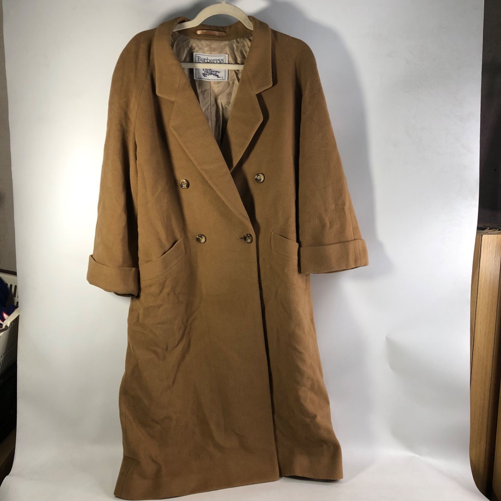 A1101-2-8 BURBERRY バーバリー メンズロングコート カシミア混 ウール