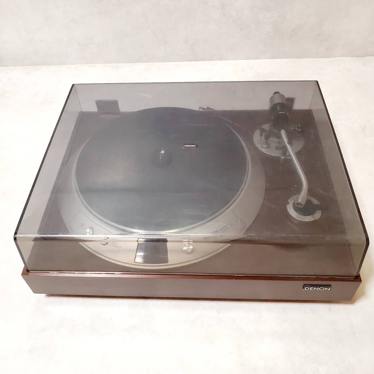 動作良好 DENON デノン DP-1200 ダイレクトドライブ レコードプレーヤー 音出し 済み ダストカバー付き アナログプレイヤー