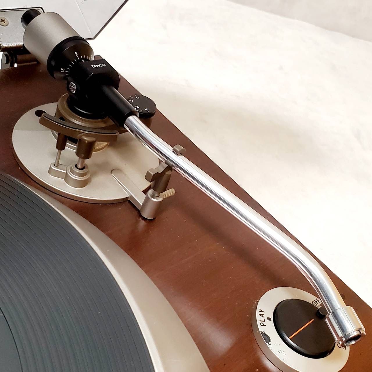  動作良好 DENON デノン DP-1200 ダイレクトドライブ レコードプレーヤー 音出し 済み ダストカバー付き アナログプレイヤー レコードプレーヤー本体 レコードプレーヤー