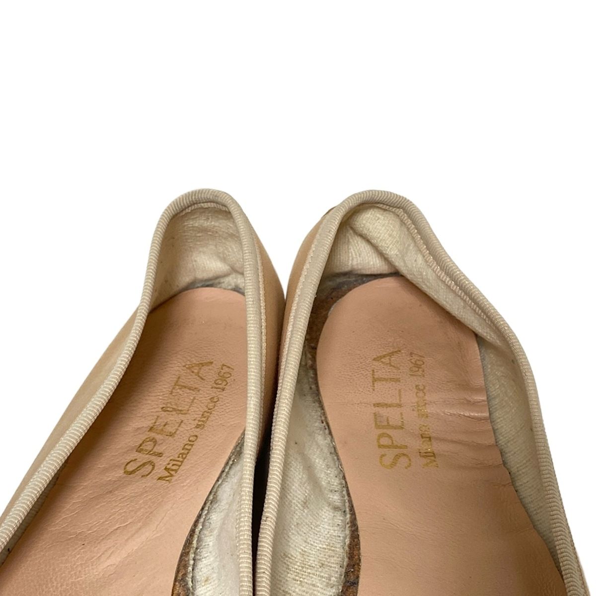  SPELTA スペルタ フラットシューズ 37 レディース ベージュ リボン フラットシューズ バレエシューズ パンプス