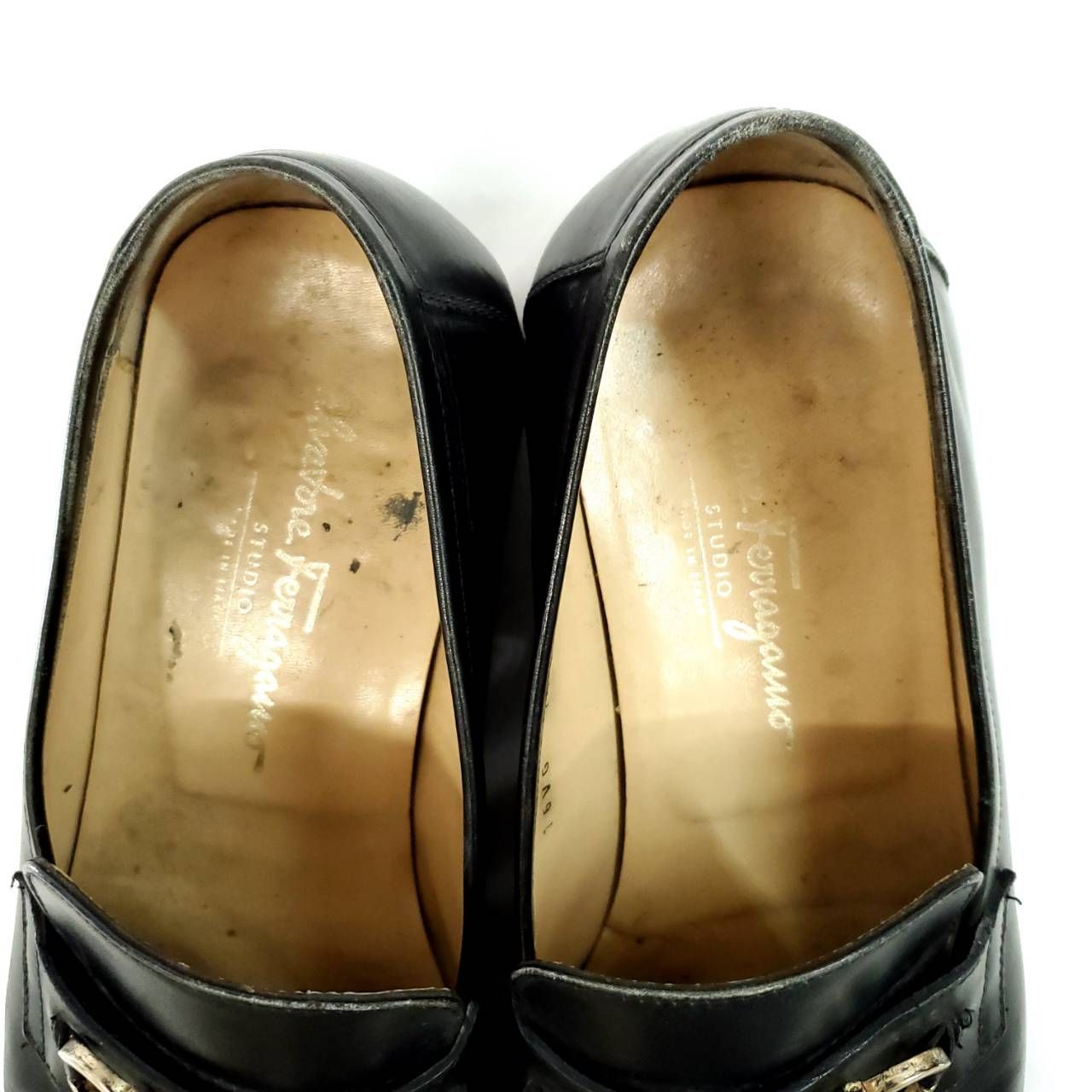 サルヴァトーレフェラガモ ダブルガンチーニ ビット スクエアトゥ 本革