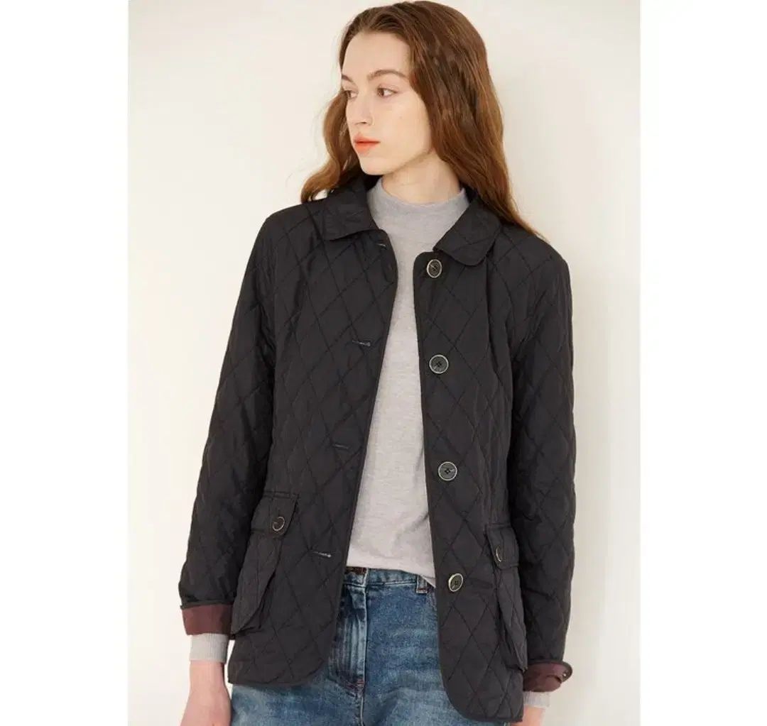 キルティングジャケット ネイビー