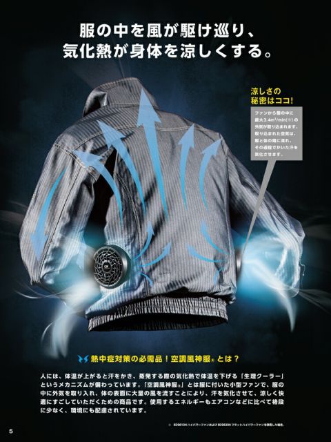 その他のグッズ関連その29 種類24：14：ダークブルー/L サンエス SUN-S 空調 風神服 KF90540S