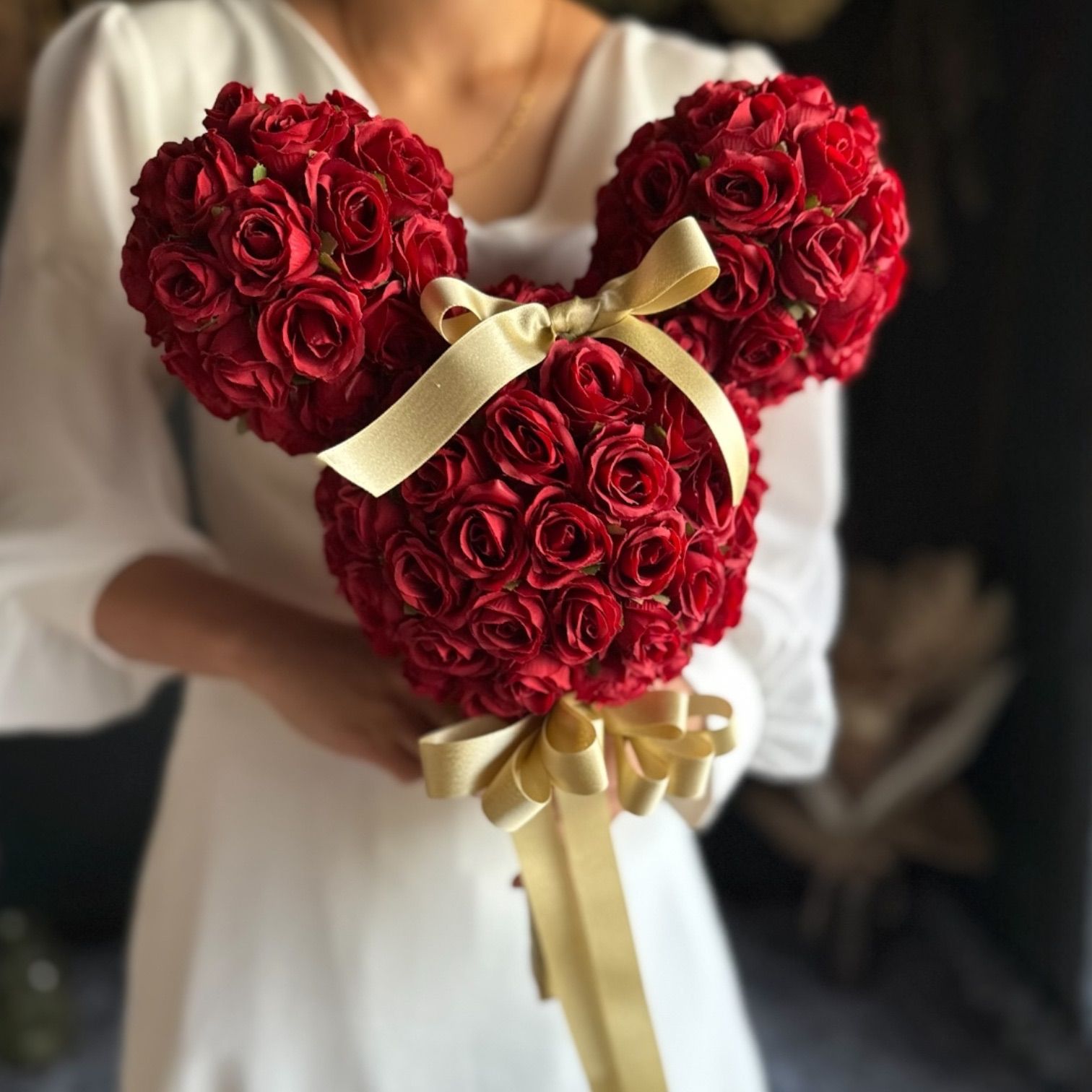 ステッキブーケ赤