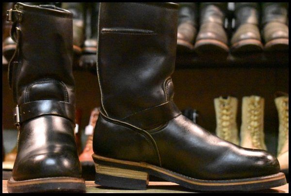 8 D PT 91刺繍 レッドウィング 8270 ナイフポケット エンジニア ブラック 黒 スチールトゥ ブーツ redwing GP 153