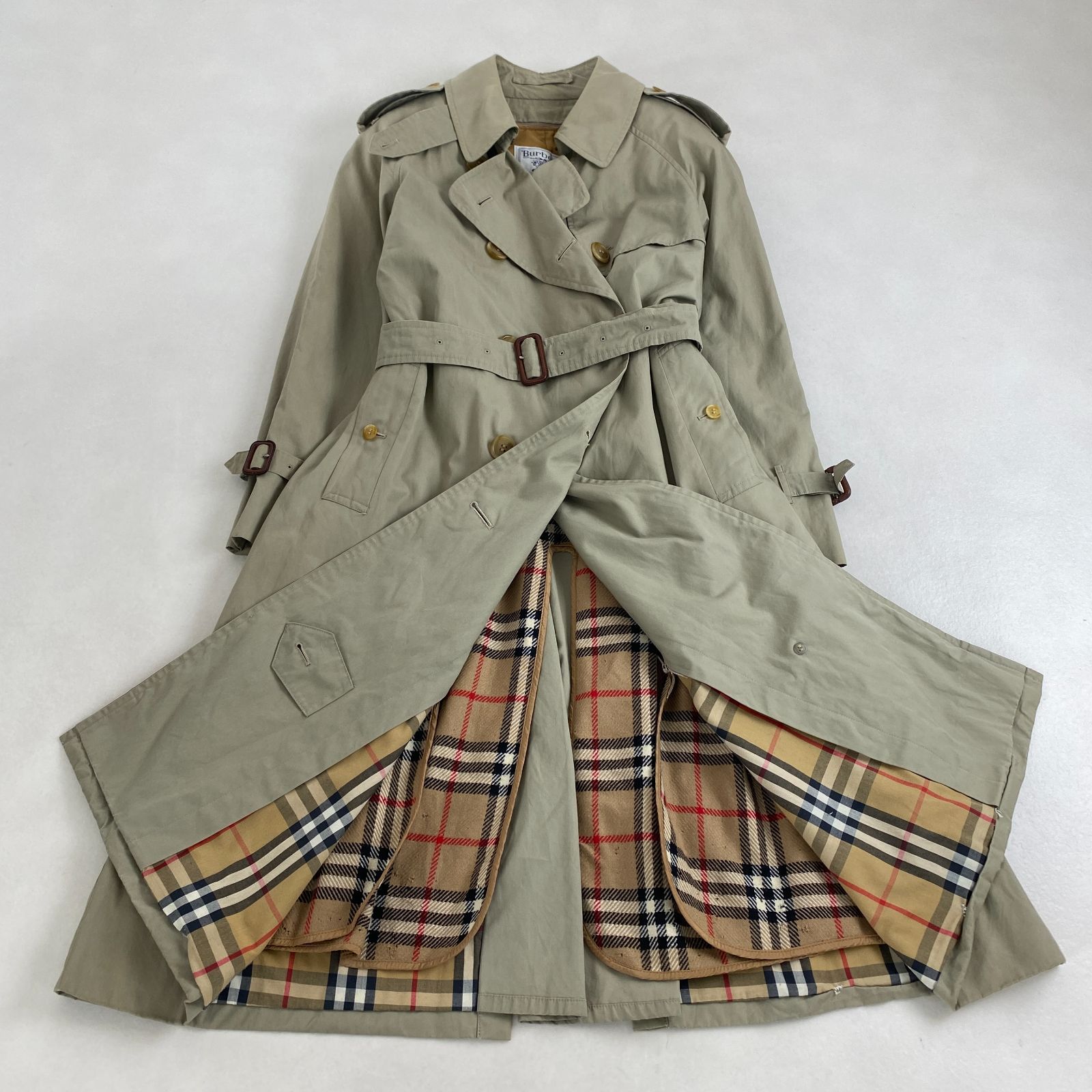 バーバリーズ トレンチコート 90s 白タグ ノバチェック ライナー付き