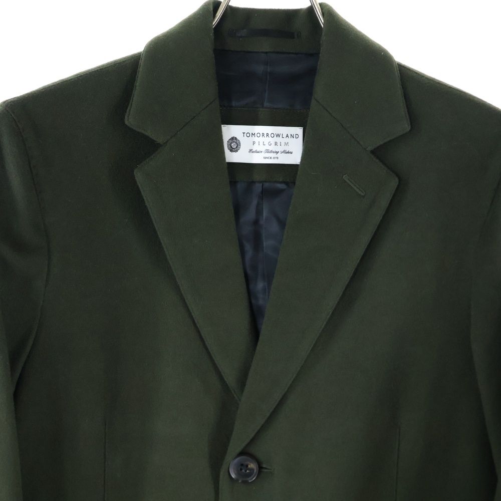 TOMORROWLAND PILGRIM チェスターコート オリーブ サイズ50 TOMORROWLAND PILGRIM (トゥモローランド ピルグリム) ウール