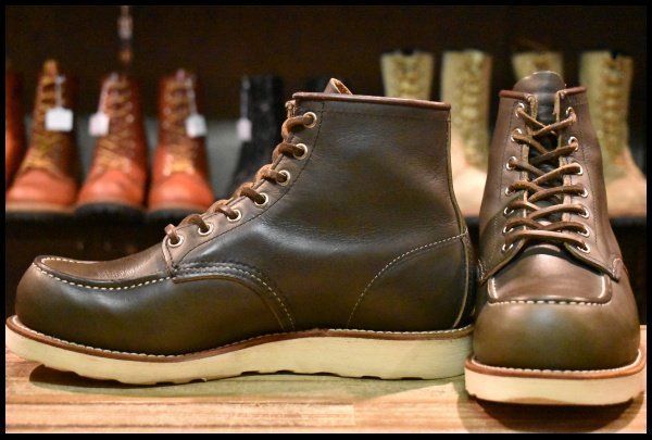 7.5E 14年 レッドウィング 8180 アイリッシュセッター 緑 カンガタン グリーン レースアップ ブーツ redwing HOPESMORE GP157