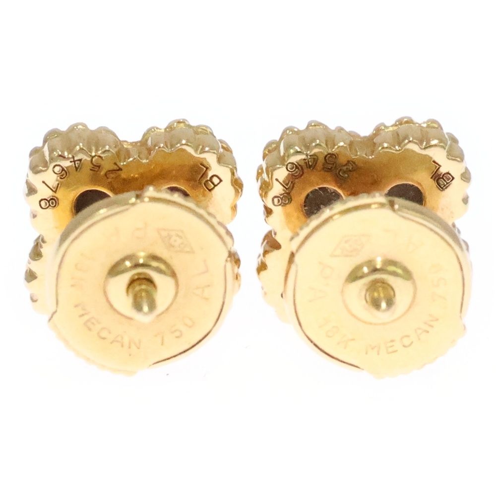 Van Cleef - Arpels ヴァンクリーフアンドアーペル スウィートアルハンブラ ピアス オニキス イエローゴールド 750 YG ジュエリー