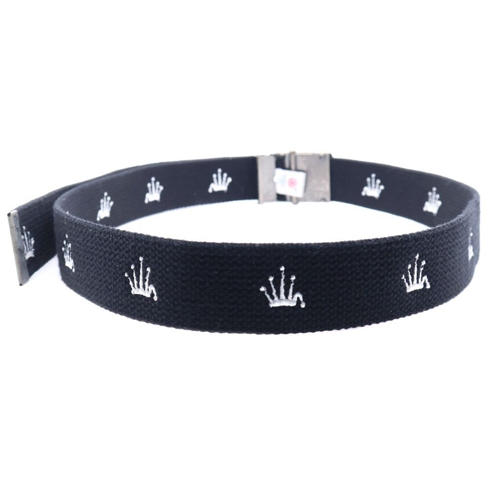 STUSSY ステューシー OLD ロゴ刺繍 ガチャベルト ブラック シルバー