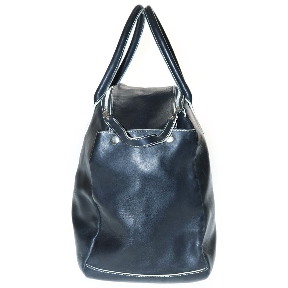 NUMBER N INE ナンバーナイン 本人期 USA レザーボストンバッグ スクエアシェイプダブルジップスクエアレザーボストンバッグ ブラック DECORATOM_COM_BR