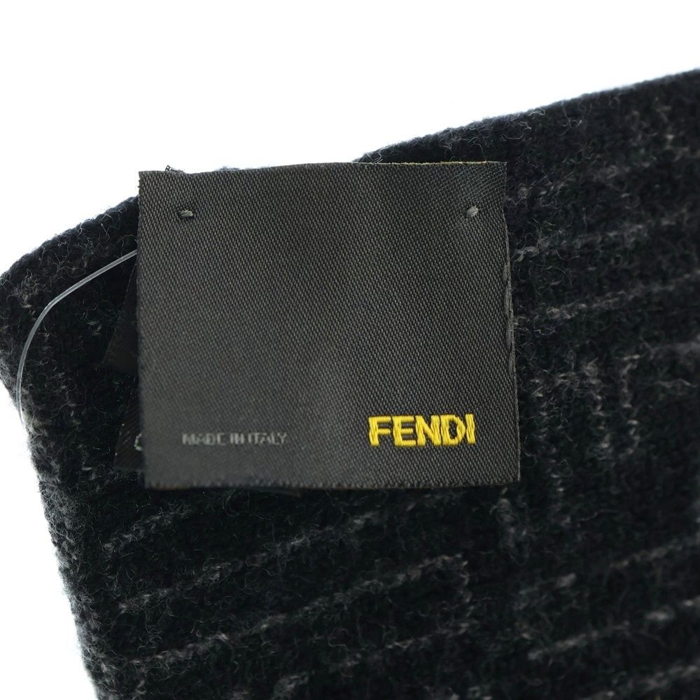  FENDI フェンディ FFロゴ総柄 ズッカ柄 ウールマフラー グレー その他 その他