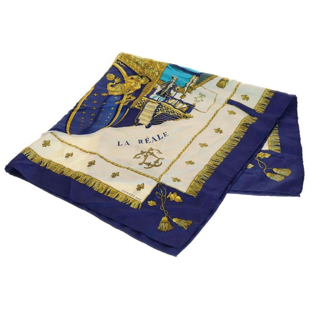 HERMES (エルメス) カレ90 クイーンの戴冠式 スカーフ マルチカラー