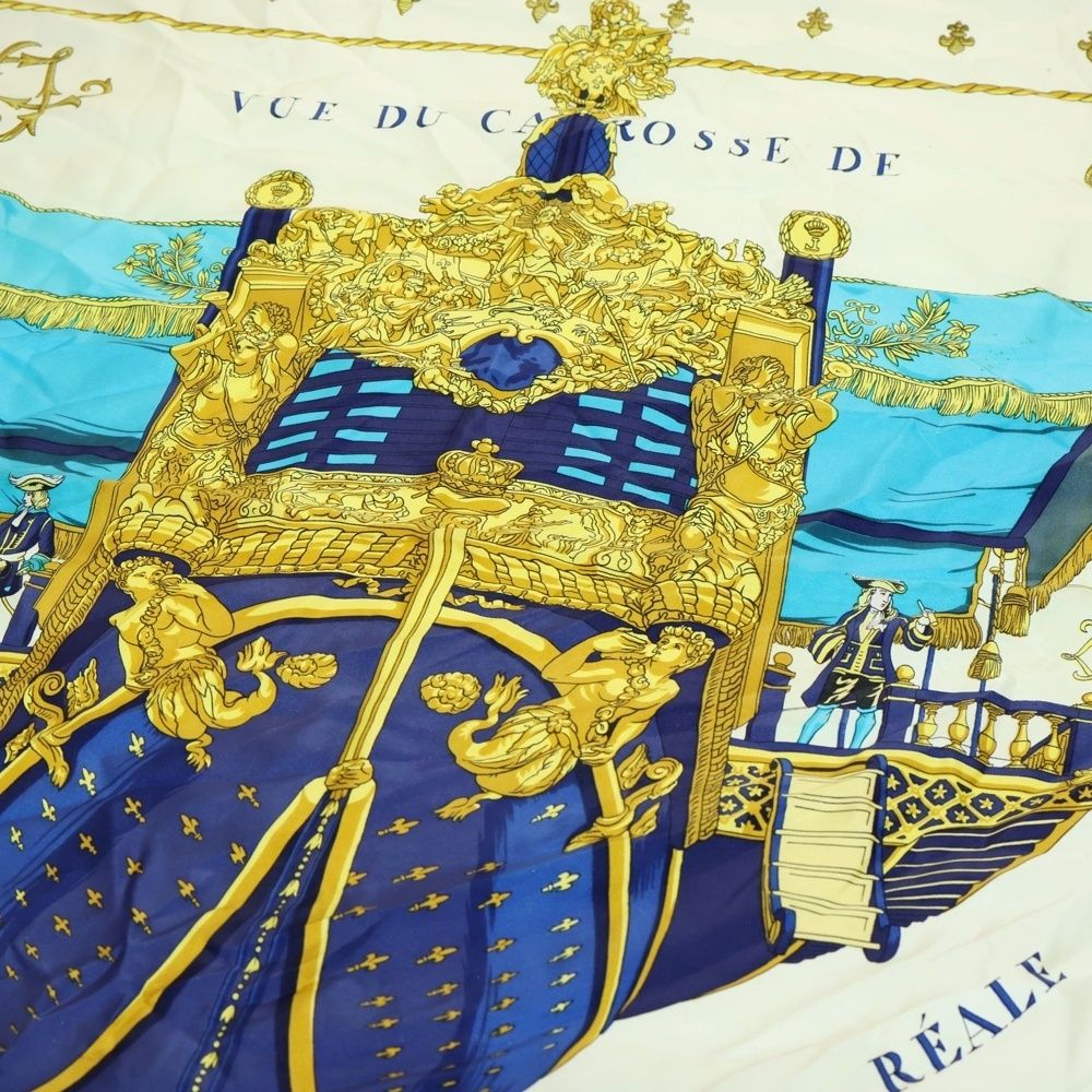 HERMES (エルメス) カレ90 クイーンの戴冠式 スカーフ マルチカラー