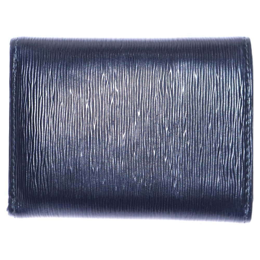 PRADA プラダ 三つ折り財布 コンパクトウォレット ブラック レザー