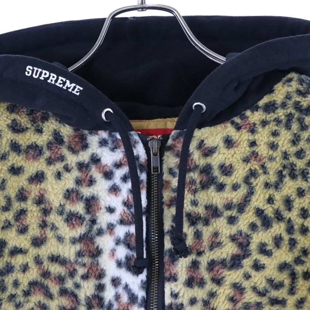 SUPREME (シュプリーム) 23AW Fleece Zip Up Hooded Shirt レオパード