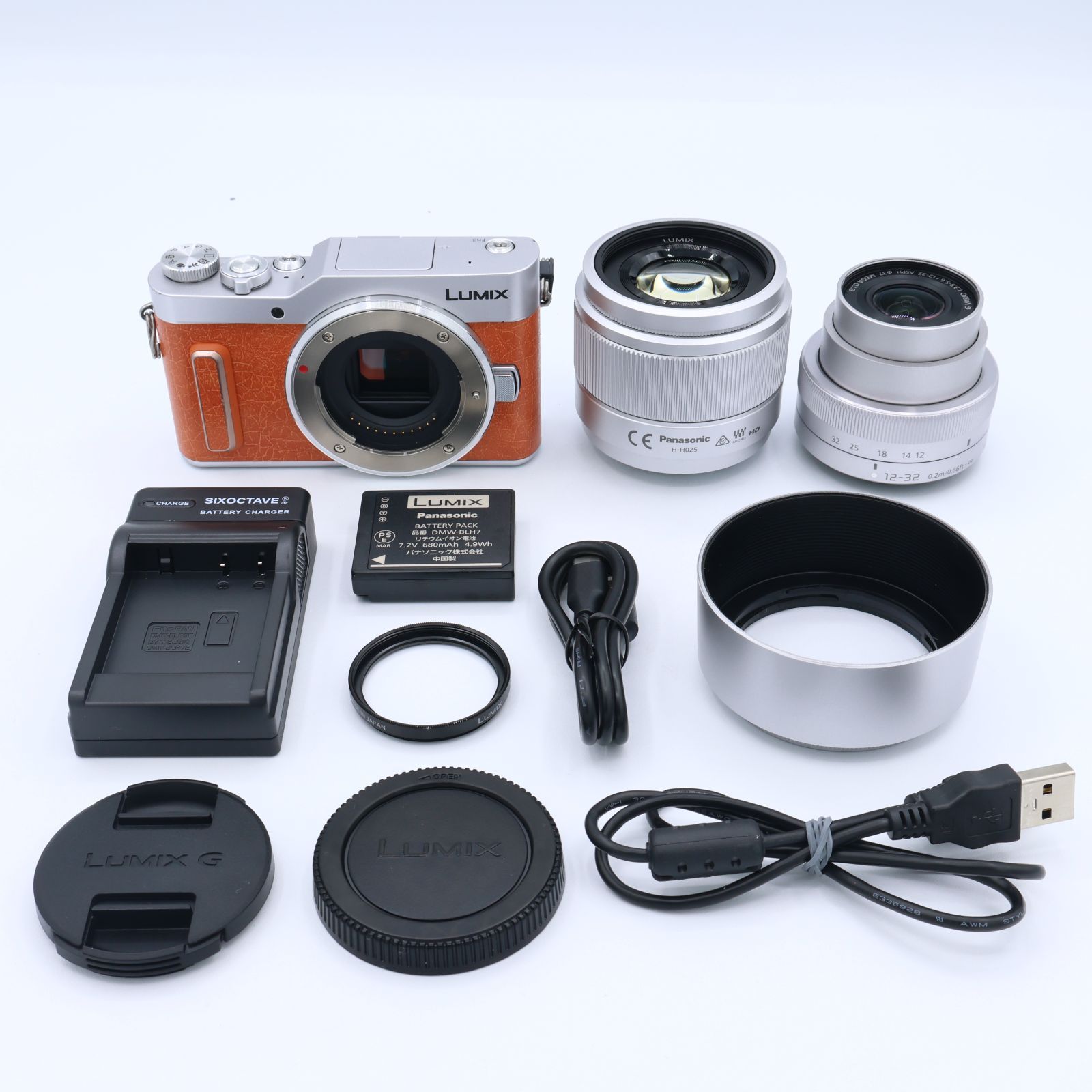 Panasonic LUMIX DC-GF10（オレンジ）、レンズ セット LUMIX DMC GF10