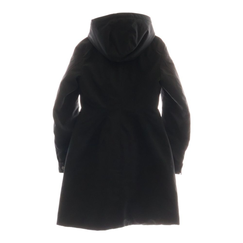 MONCLER モンクレール コロラド ワッペンロゴ フーデッド ジップアップ ダウン ロング ジャケット コート ブラック レディース C 0071