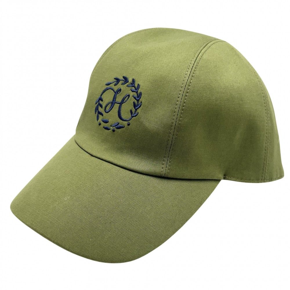 エルメス キャップ レディース デイヴィス Hプリマヴェーラ ベースボールキャップ セリエボタン 帽子 ファッションアイテム 59サイズ HERMES コットン ポリウレタン カーキ シルバー金具 品