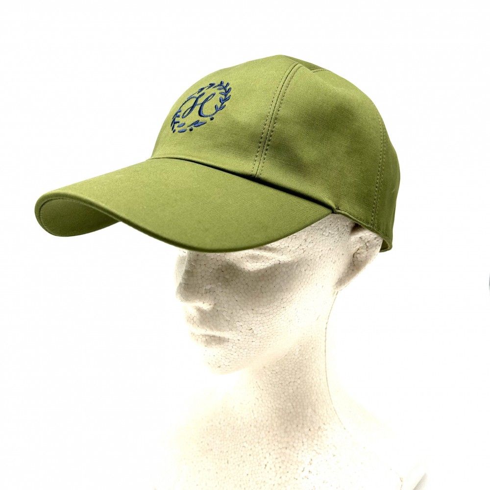 エルメス キャップ レディース デイヴィス Hプリマヴェーラ ベースボールキャップ セリエボタン 帽子 ファッションアイテム 59サイズ HERMES コットン ポリウレタン カーキ シルバー金具 品